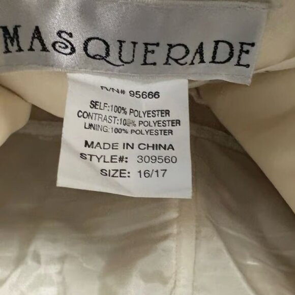 Masquerade White And Black Lace Strapless Dress Size 16/17 - Picture 7 of 7